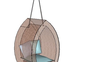 某园林景观铁丝网吊椅SU(草图大师)模型
