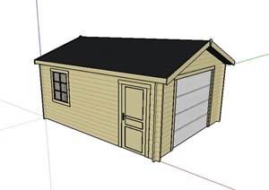 某小型单层居住民房设计SU(草图大师)模型