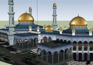 某中东伊斯兰风格旅游建筑设计SU(草图大师)模型