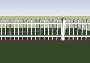 某室外园林围栏设计SU(草图大师)模型