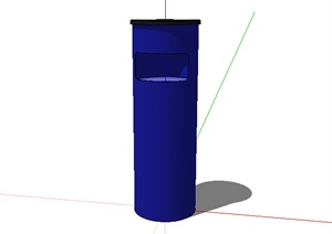 某个室外垃圾桶设计SU(草图大师)模型参考
