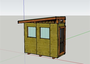 某个小型居住房设计SU(草图大师)模型
