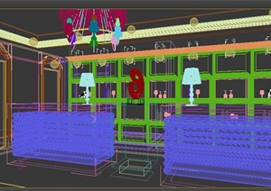 某豪华酒店大厅装饰设计3DMAX模型