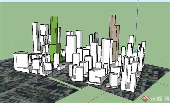 某城市规划塑模设计SU模型