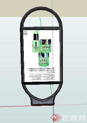 街边广告标识牌设计su模型(1)