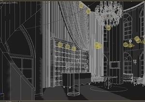 某酒店大堂装潢设计3DMAX模型