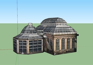 某欧式古典教堂建筑设计SU(草图大师)模型