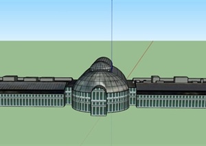 某现代大型工厂建筑设计SU(草图大师)模型