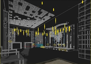 某酒店、会所大堂室内设计3DMAX模型