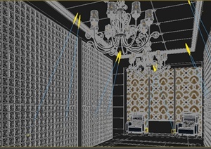 某办公空间走廊过道室内装饰设计3DMAX模型