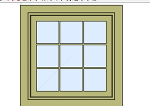 某建筑节点门窗设计SU(草图大师)模型素材