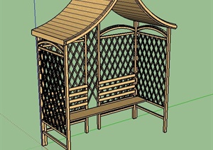 某花园椅设计SU(草图大师)模型