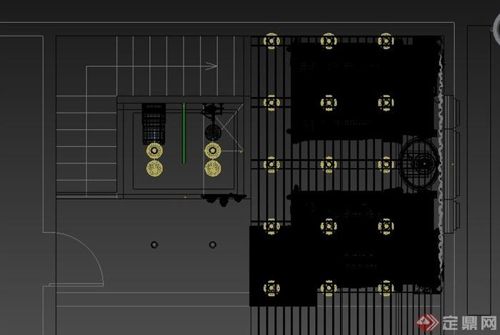 现代某酒店宾馆会所客房装修设计3DMAX模型(2)