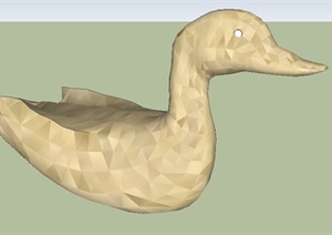 现代风格鸭子雕塑小品设计SU(草图大师)模型