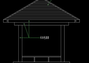 某木制四角亭子设计施工CAD图