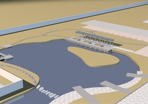 某水景广场景观设计3DMAX模型素材