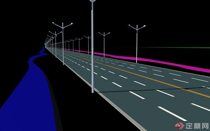 某室外道路高速路设计3DMAX模型