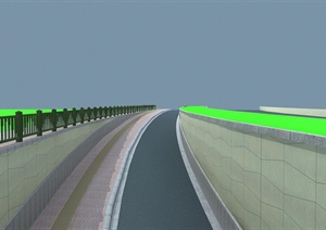 某现代风格市政道路设计3DMAX模型
