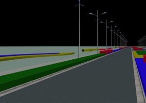 某室外道路街道模型3DMAX设计