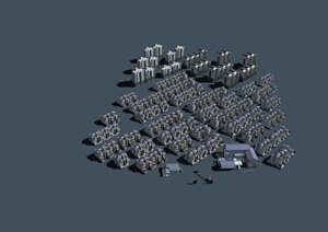 现代风格小区住宅建筑设计3DMAX模型