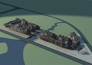某古典中式建工院周工滨州建筑住宅设计3DMAX模型