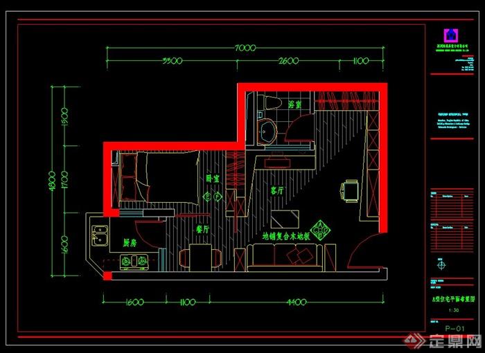 某住宅房装饰设计CAD施工图(1)
