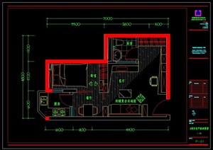 某住宅房装饰设计CAD施工图