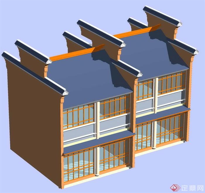 某2层传统中式居住建筑3DMAX模型