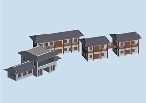 某地中式风格民居住宅建筑设计3DMAX模型