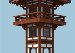 某中式古建筑楼阁建筑设计3DMAX模型