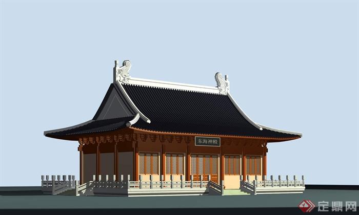 某旅游中式古建设计3DMAX模型素材