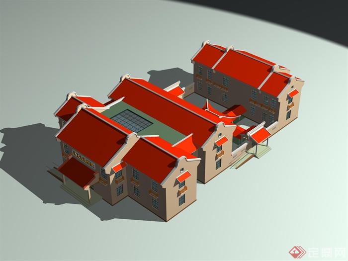 某传统中式居住建筑房3DMAX模型