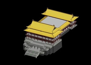 某古典中式文化建筑设计3DMAX模型