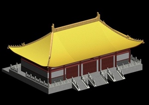某中式古建筑宫殿建筑设计3DMAX模型