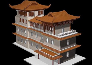 某古典中式旅游古建3DMAX模型参考