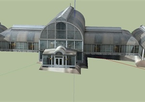 某大型温室建筑设计SU(草图大师)模型1