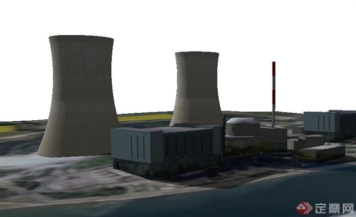 某工业发电站设计SU模型