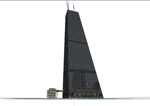 某现代超高层商业建筑SU(草图大师)模型