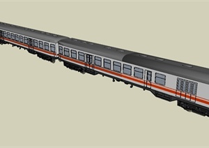 一辆火车设计SU(草图大师)模型