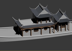 某中式文化古建筑设计3DMAX模型