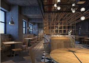 现代某地四季餐厅室内装饰效果图JPG格式