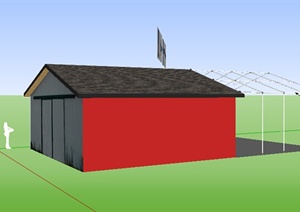 某个简单居住房设计SU(草图大师)模型参考