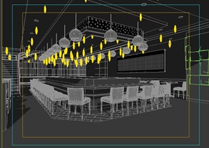 某地现代风格酒吧室内装饰设计3DMAX模型