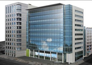 某现代风格司法中心办公建筑设计SU(草图大师)模型