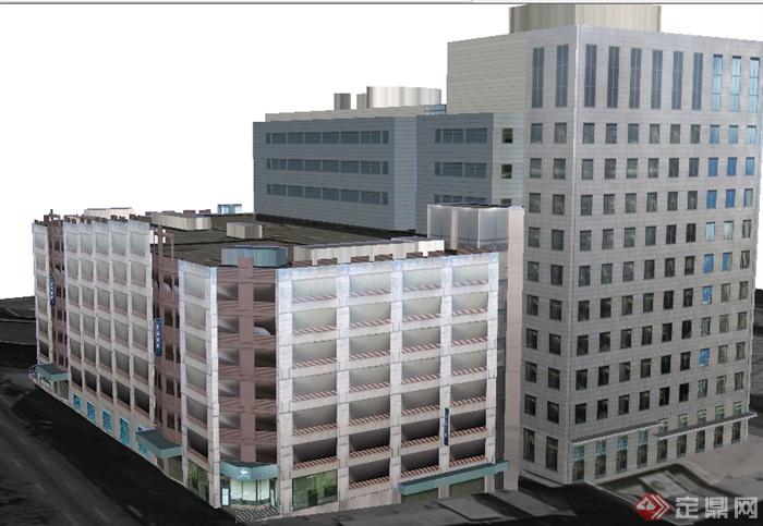 某现代风格司法中心办公建筑设计SU模型(2)
