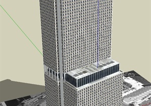 纽约广场酒店建筑设计SU(草图大师)模型