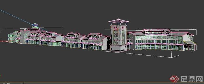 古典中式某古建筑设计3DMAX模型(1)