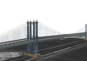 现代某段高架桥设计SU(草图大师)模型