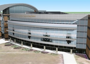 某通信公司工程中心建筑设计SU(草图大师)模型