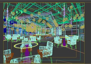 某豪华餐饮空间设计3DMAX模型素材